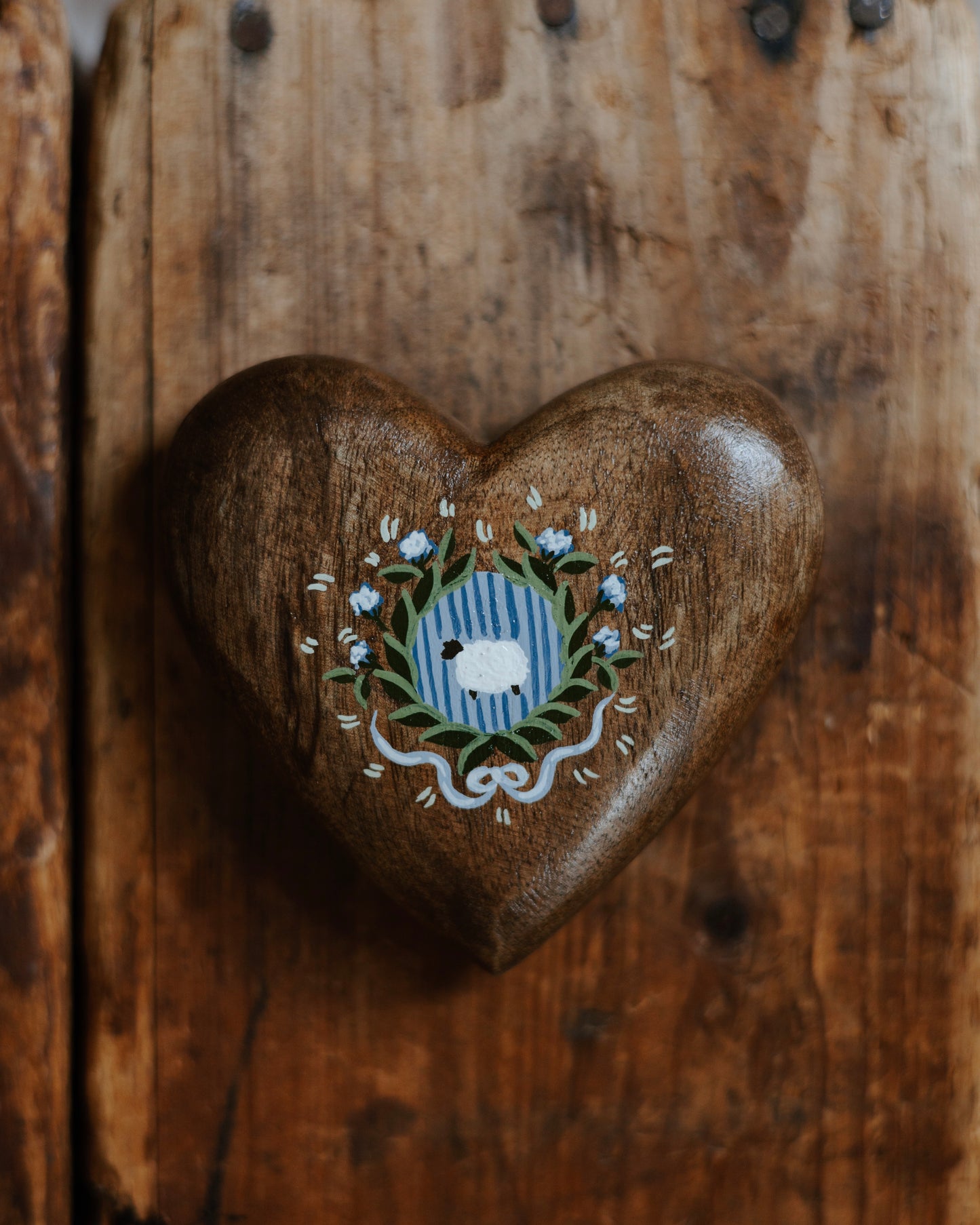 Heirloom Wooden Heart- no. 8