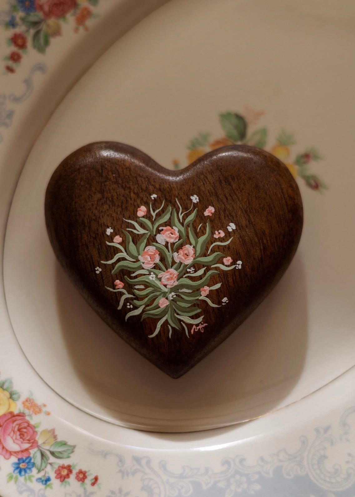 Heirloom Wooden Heart- no. 3