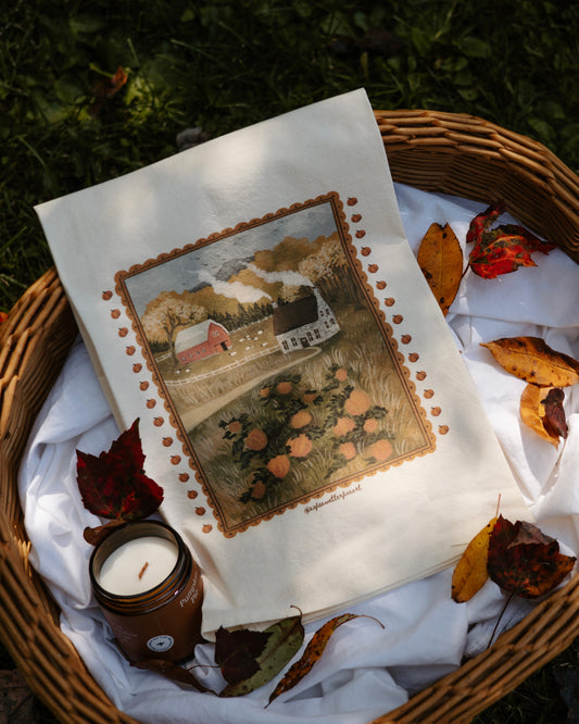 Pumpkin Patch Tea Towel