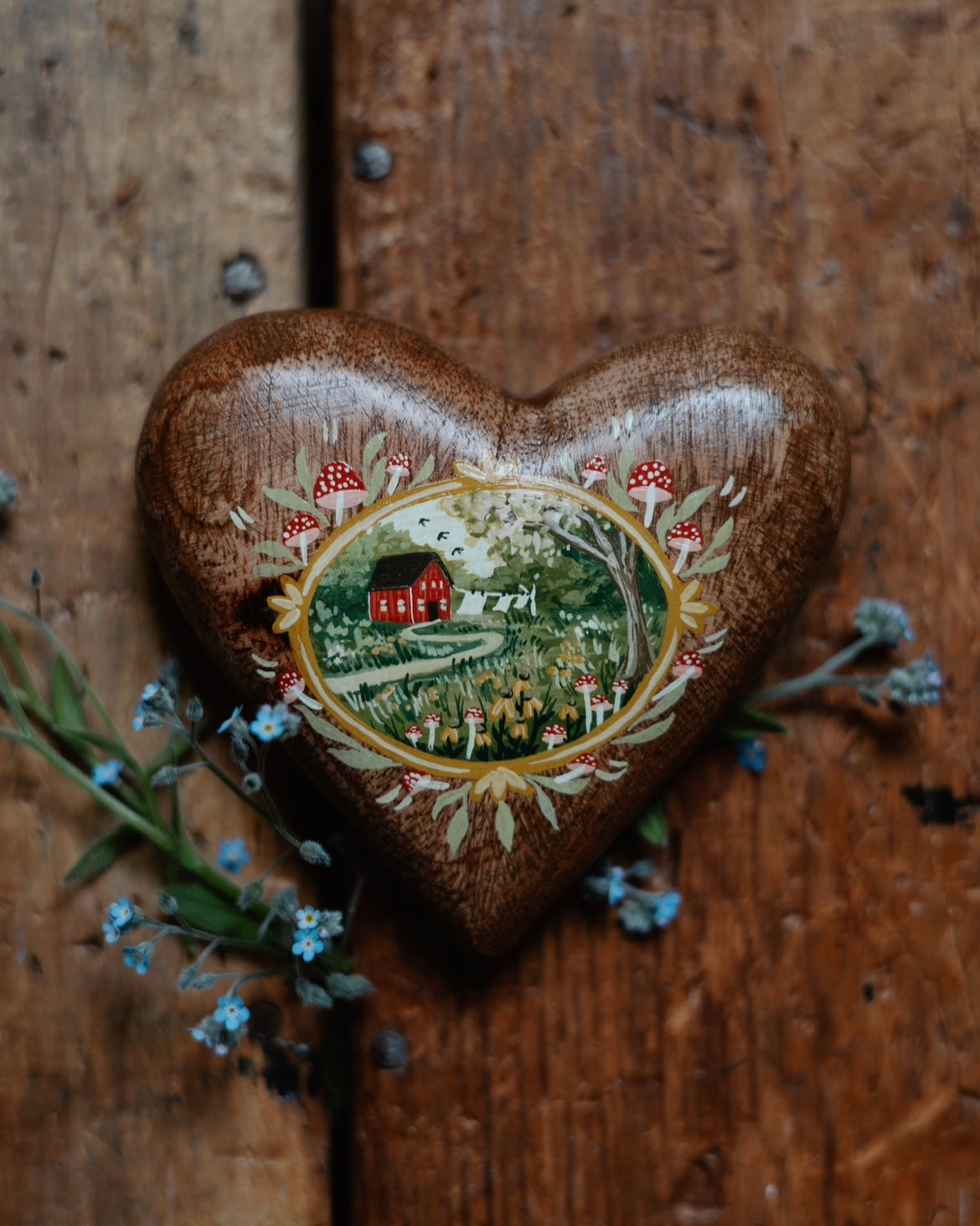 Heirloom Wooden Heart- no. 4