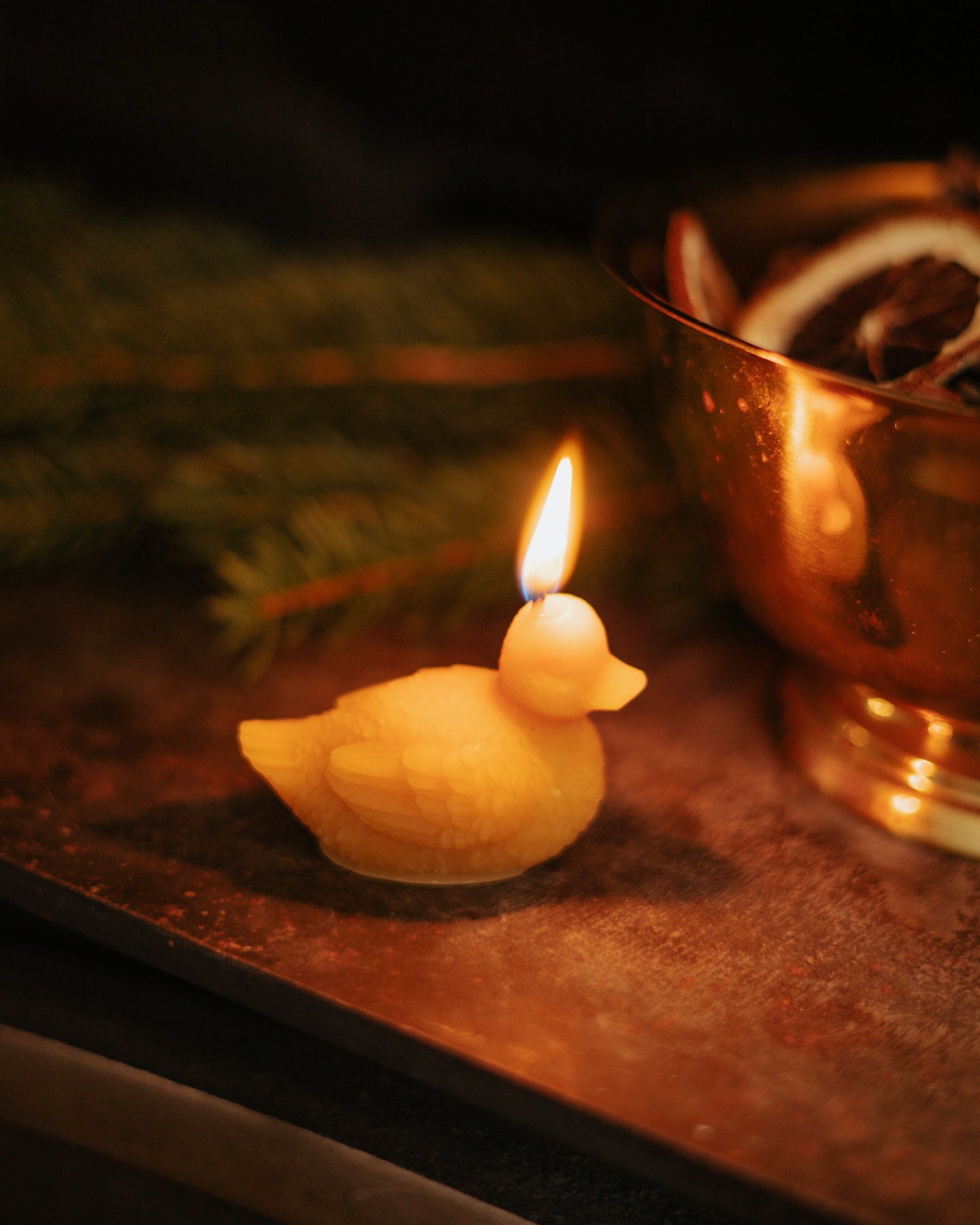 Duck Beeswax Candle