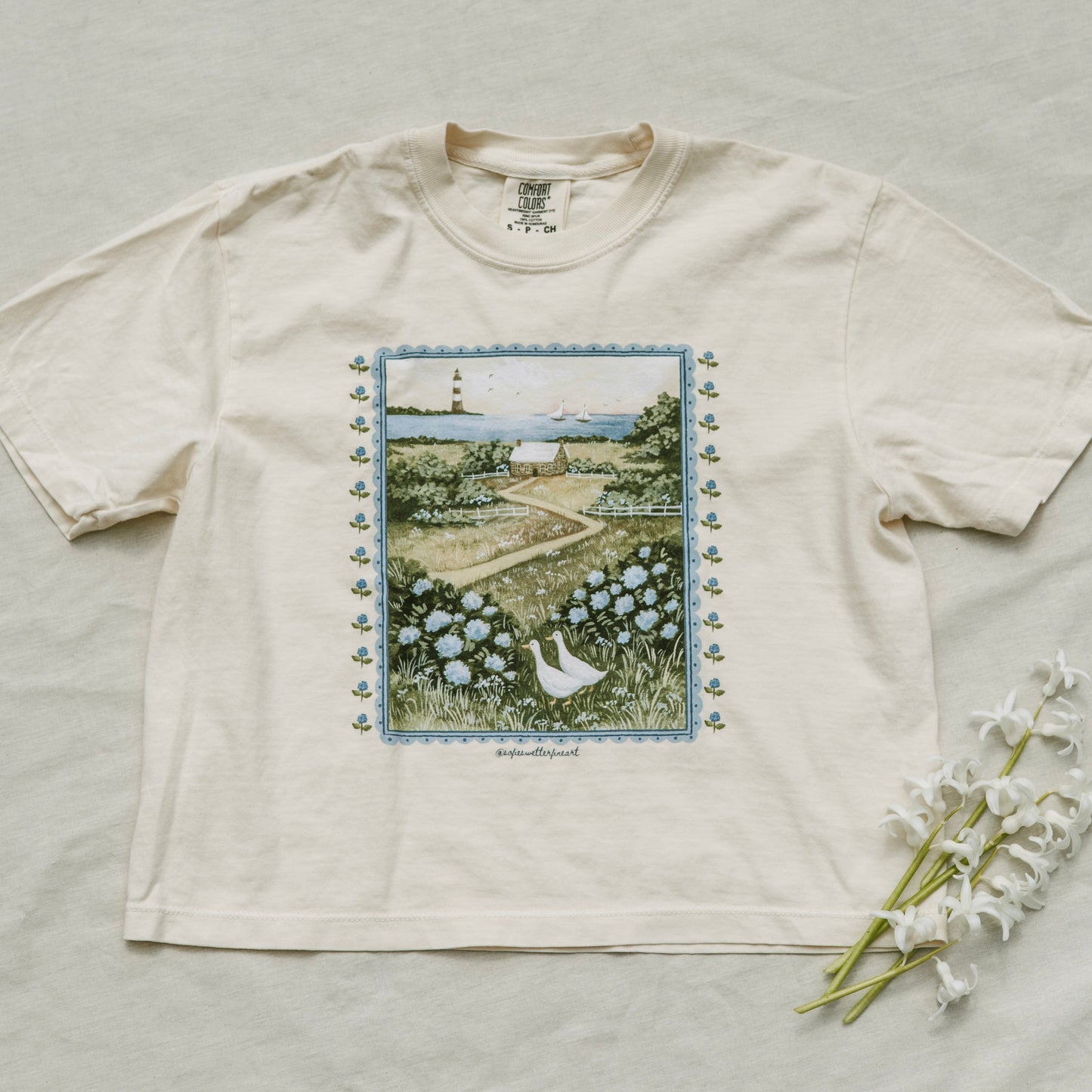 Hydrangea Boxy Tee