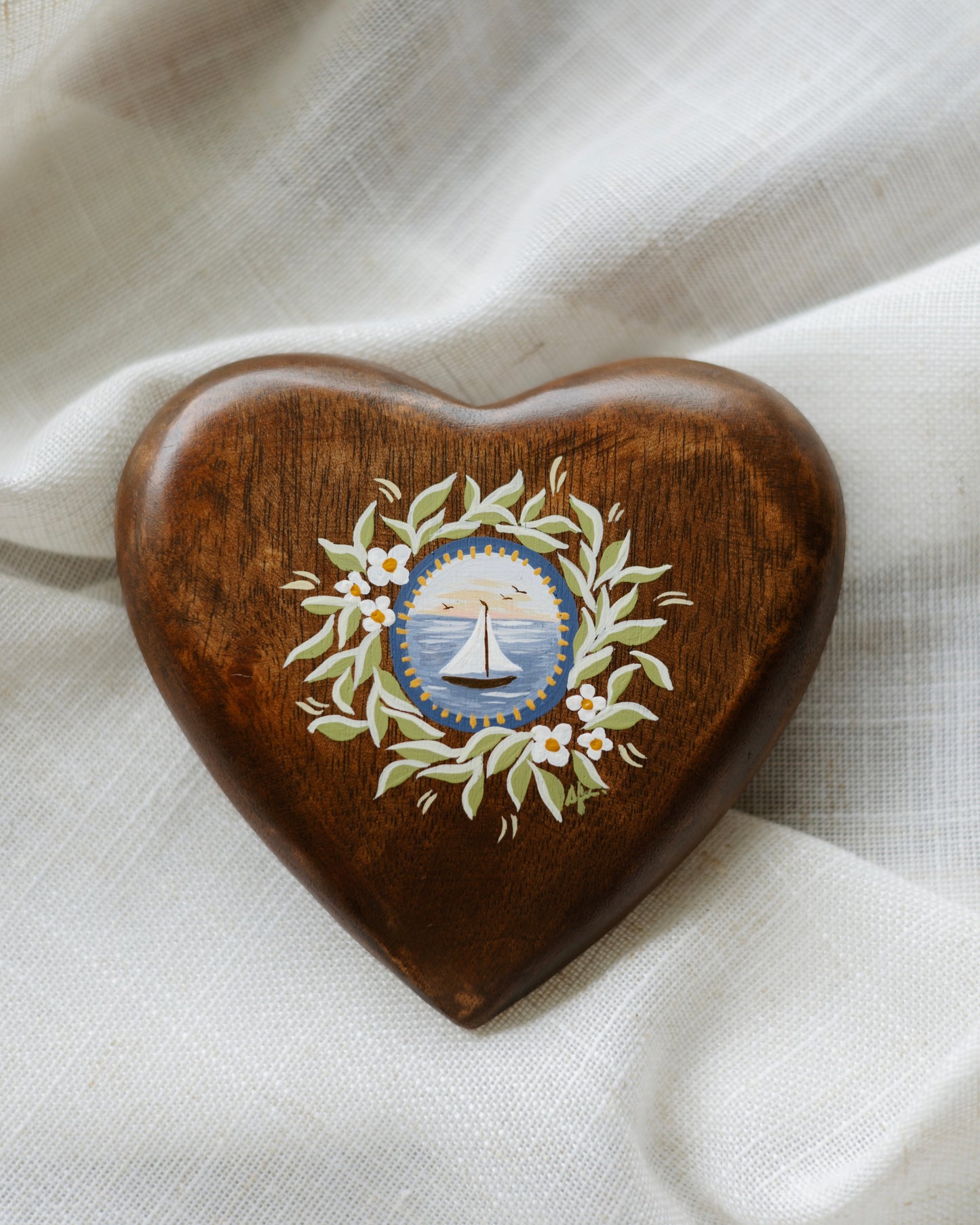 Heirloom Wooden Heart- no. 3