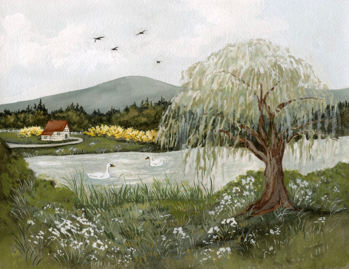By the Willow Tree- Fine Art Print