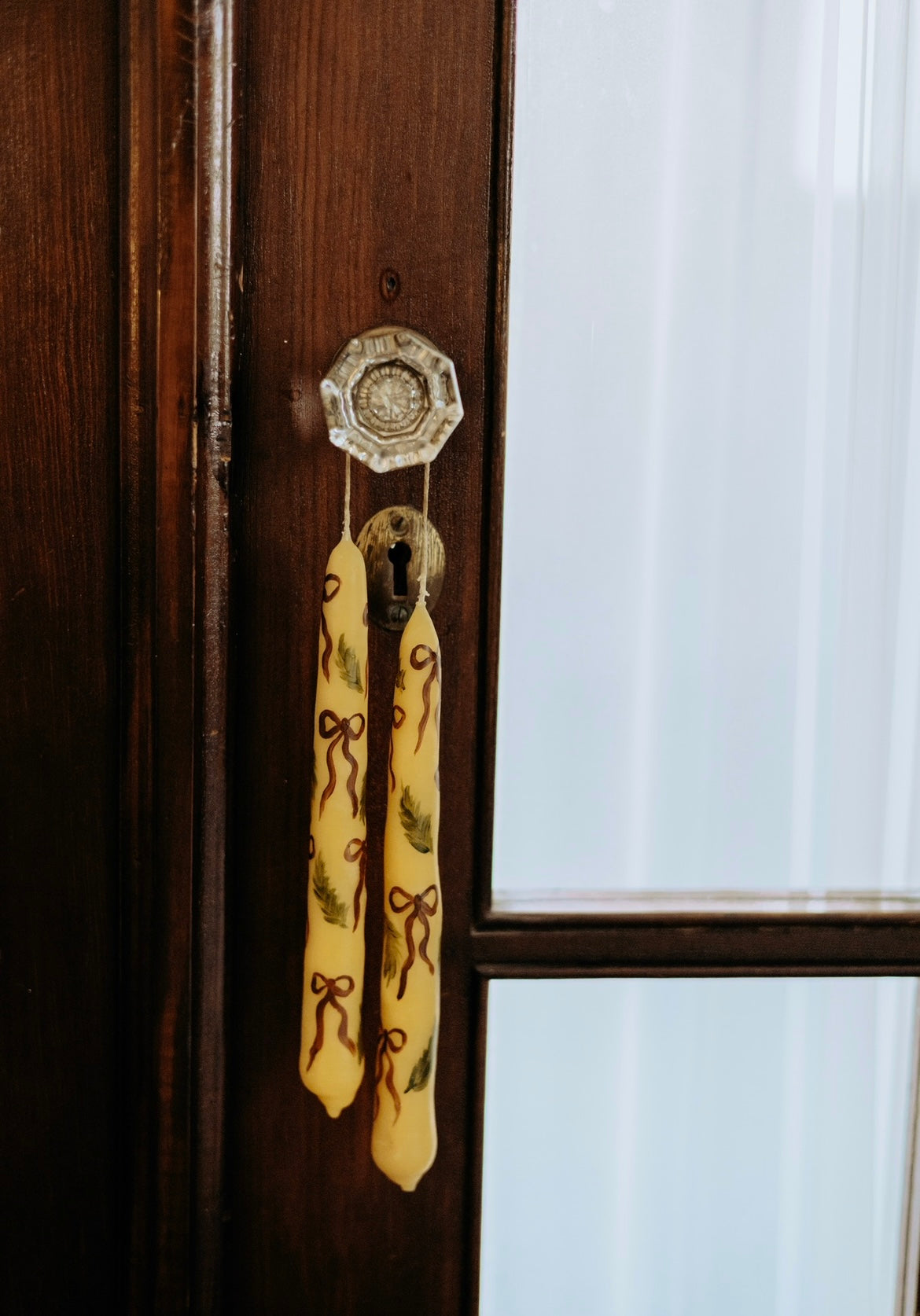 Painted Beeswax Tapers