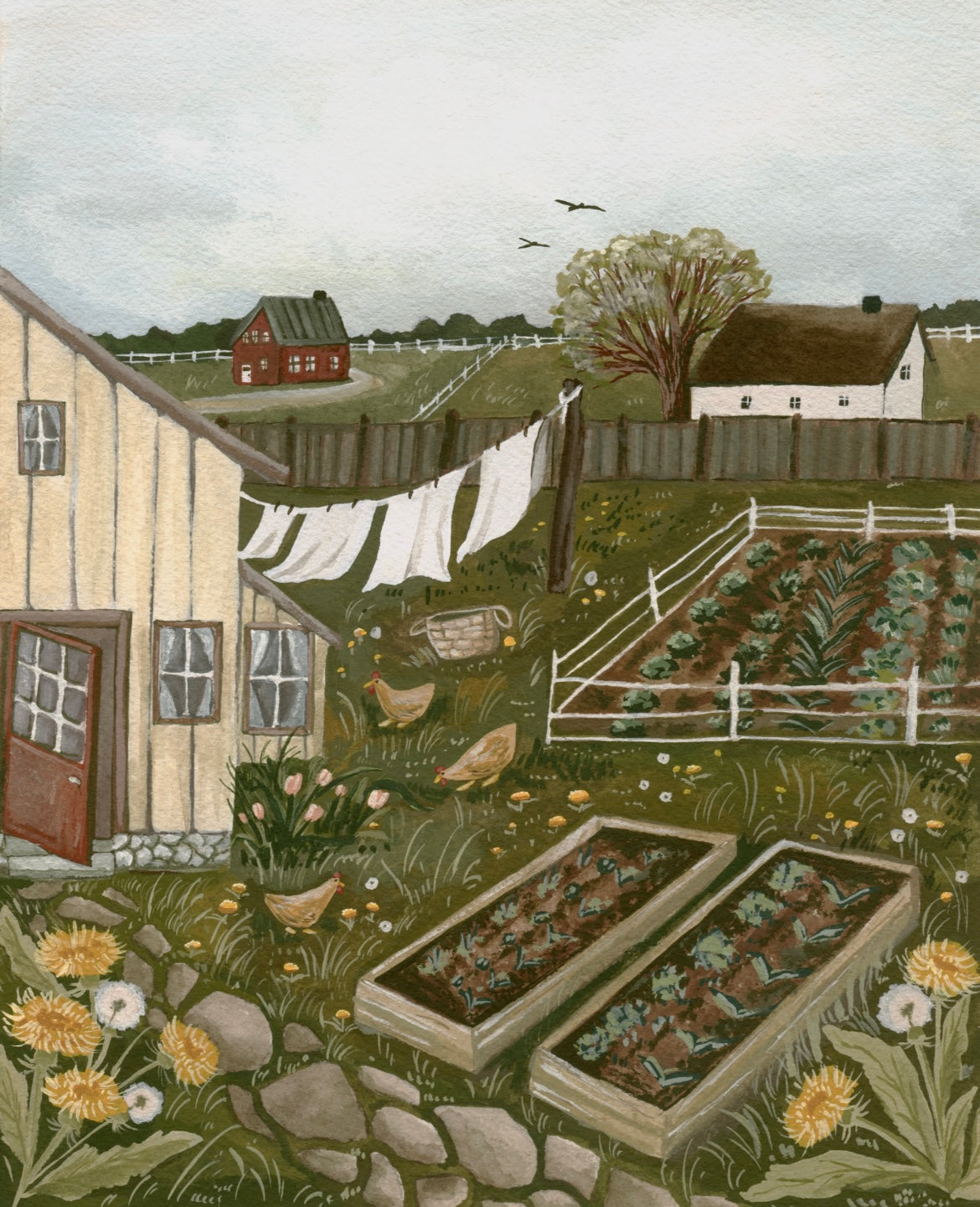 paintings of house plants The Homestead Garden- Fine Art Print – Sofie Swetter Fine Art
