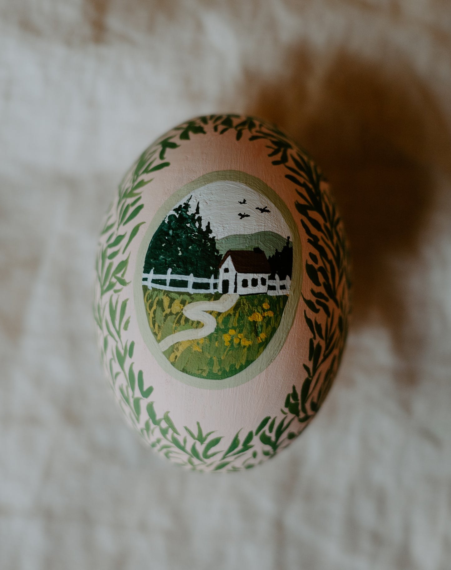 Heirloom Painted Egg- Grandma’s Quilt