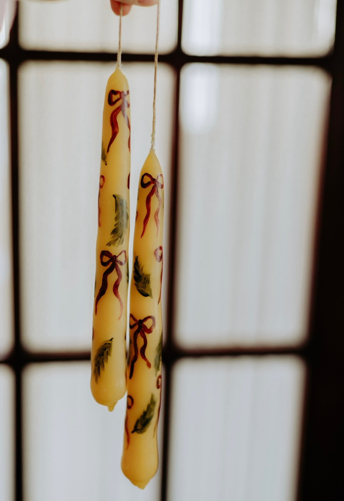 Painted Beeswax Tapers