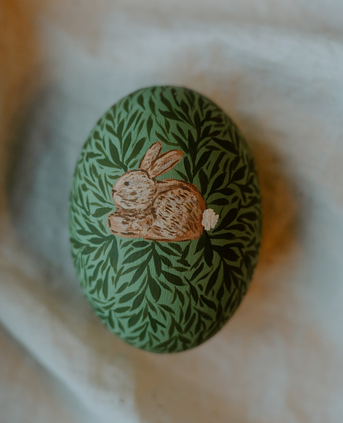 Heirloom Painted Egg- Baby Bunny