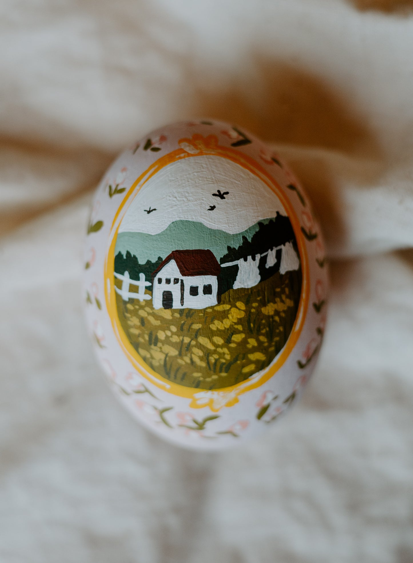 Heirloom Painted Egg- Sunday Morning