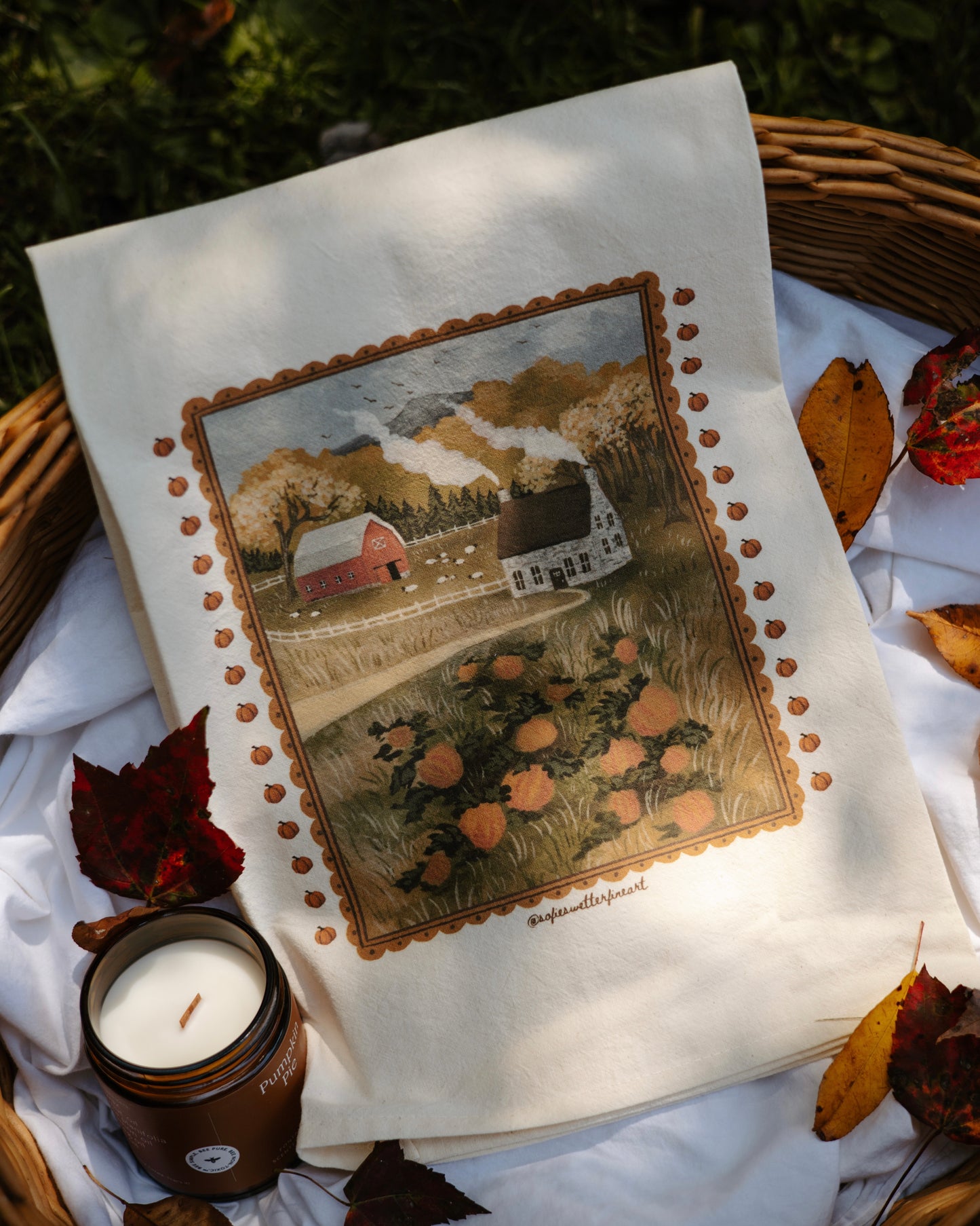 PRE-ORDER Pumpkin Patch Tea Towel