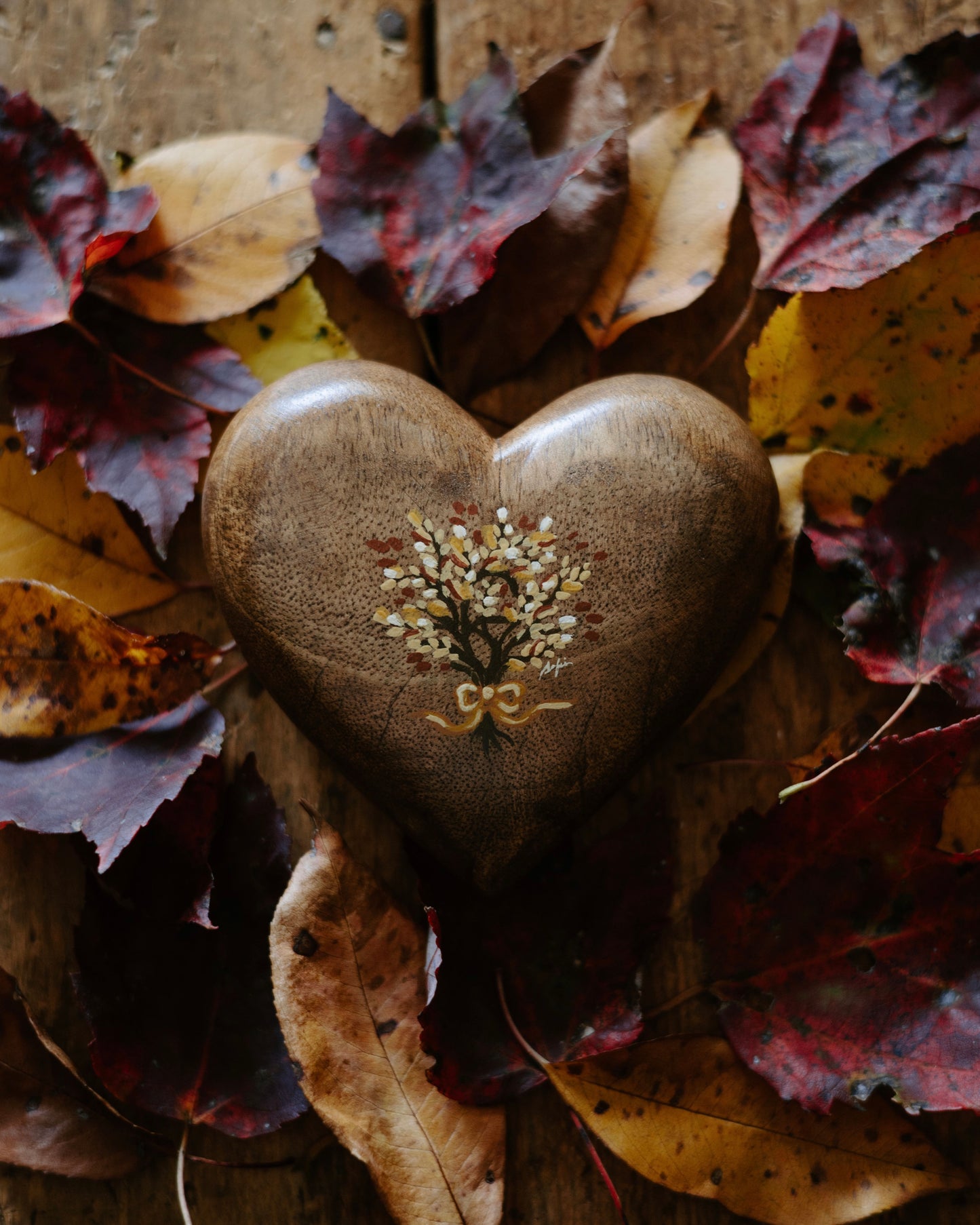 Heirloom Wooden Heart- no. 1