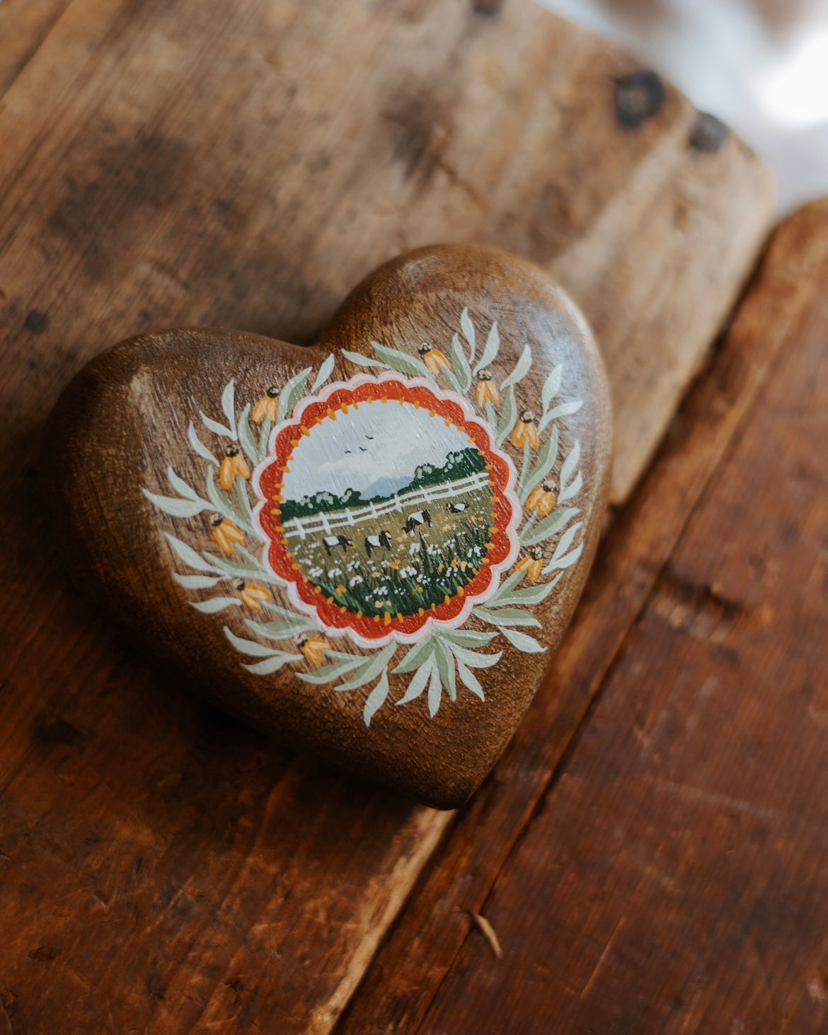 Heirloom Wooden Heart- no. 3