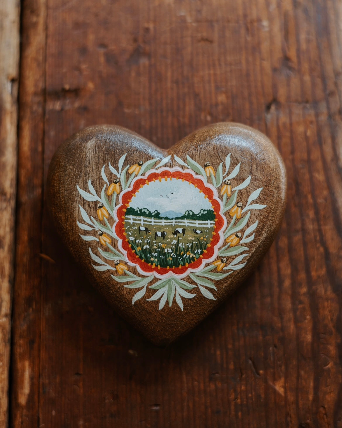 Heirloom Wooden Heart- no. 3