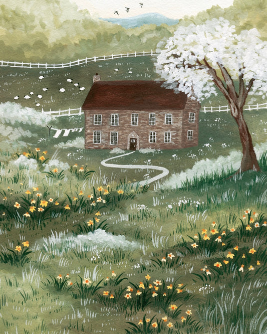 Stone House in March- Fine Art Print