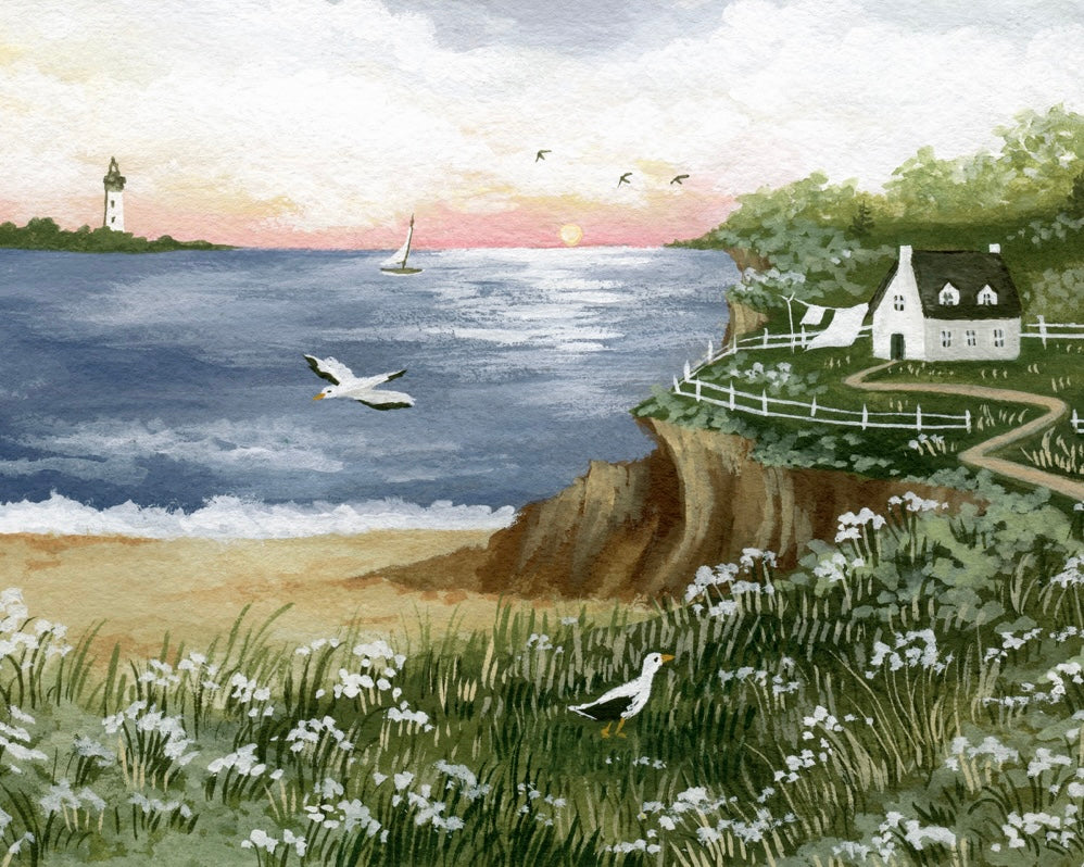 Cottage By The Sea- Fine Art Print