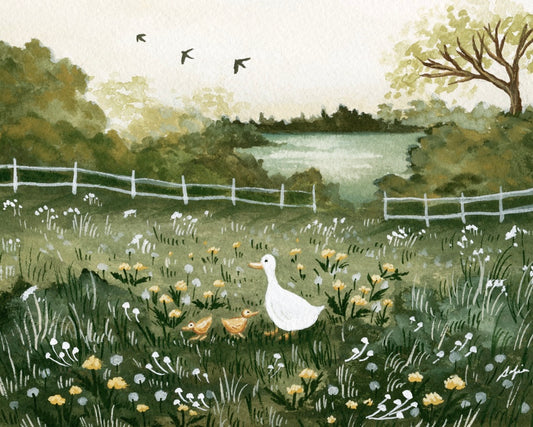 Duckling Meadow- Fine Art Print