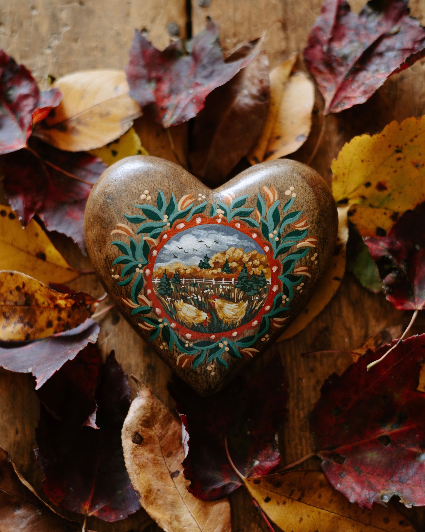 Heirloom Wooden Heart- no. 2
