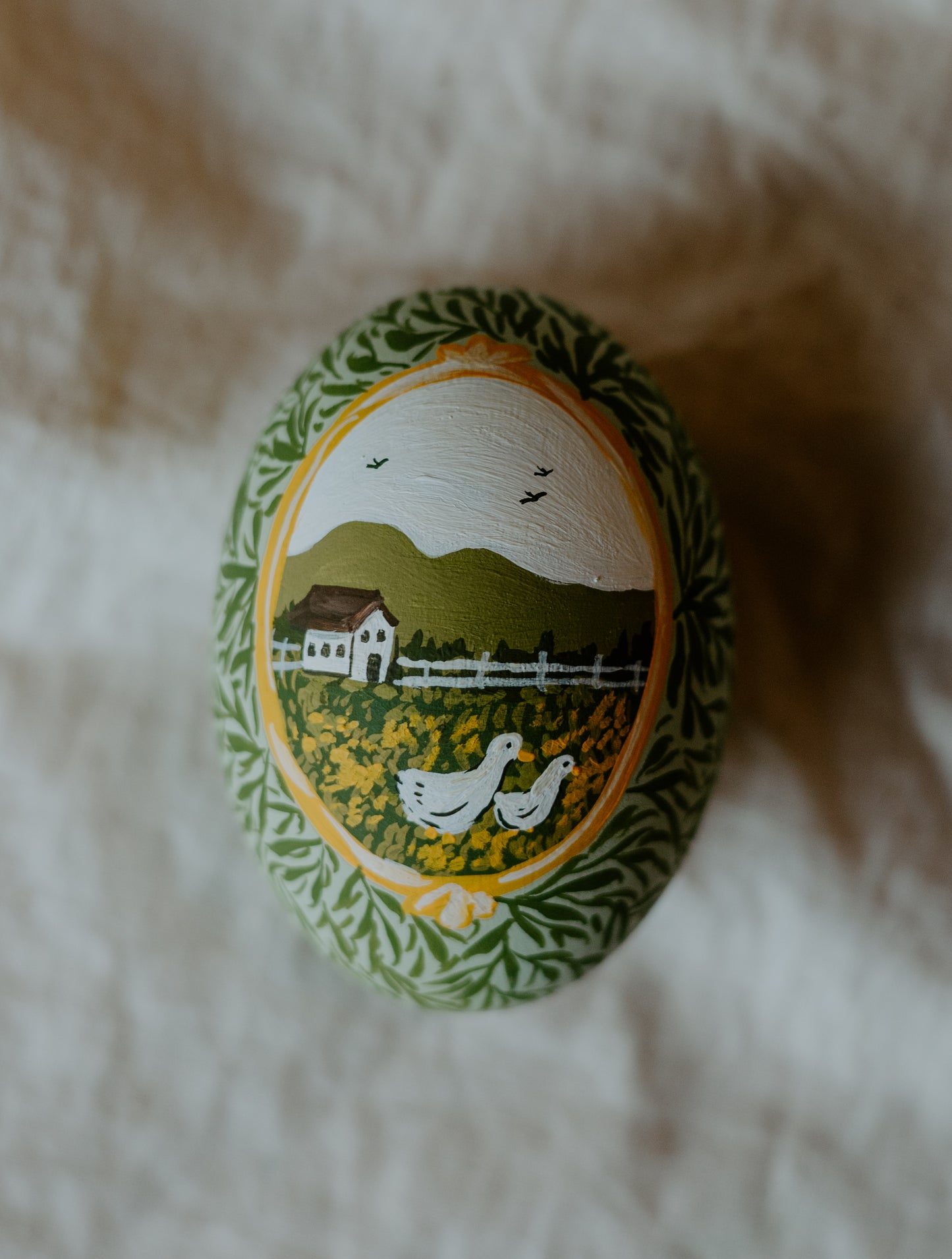 Heirloom Painted Egg- Spring Meadow