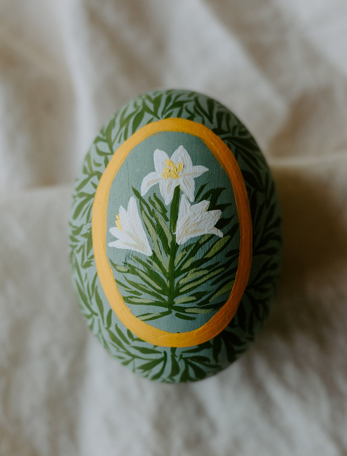 Heirloom Painted Egg- Peace