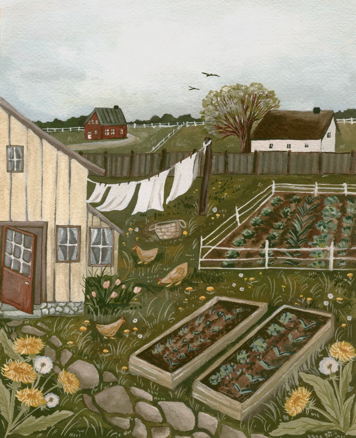 The Homestead Garden- Fine Art Print