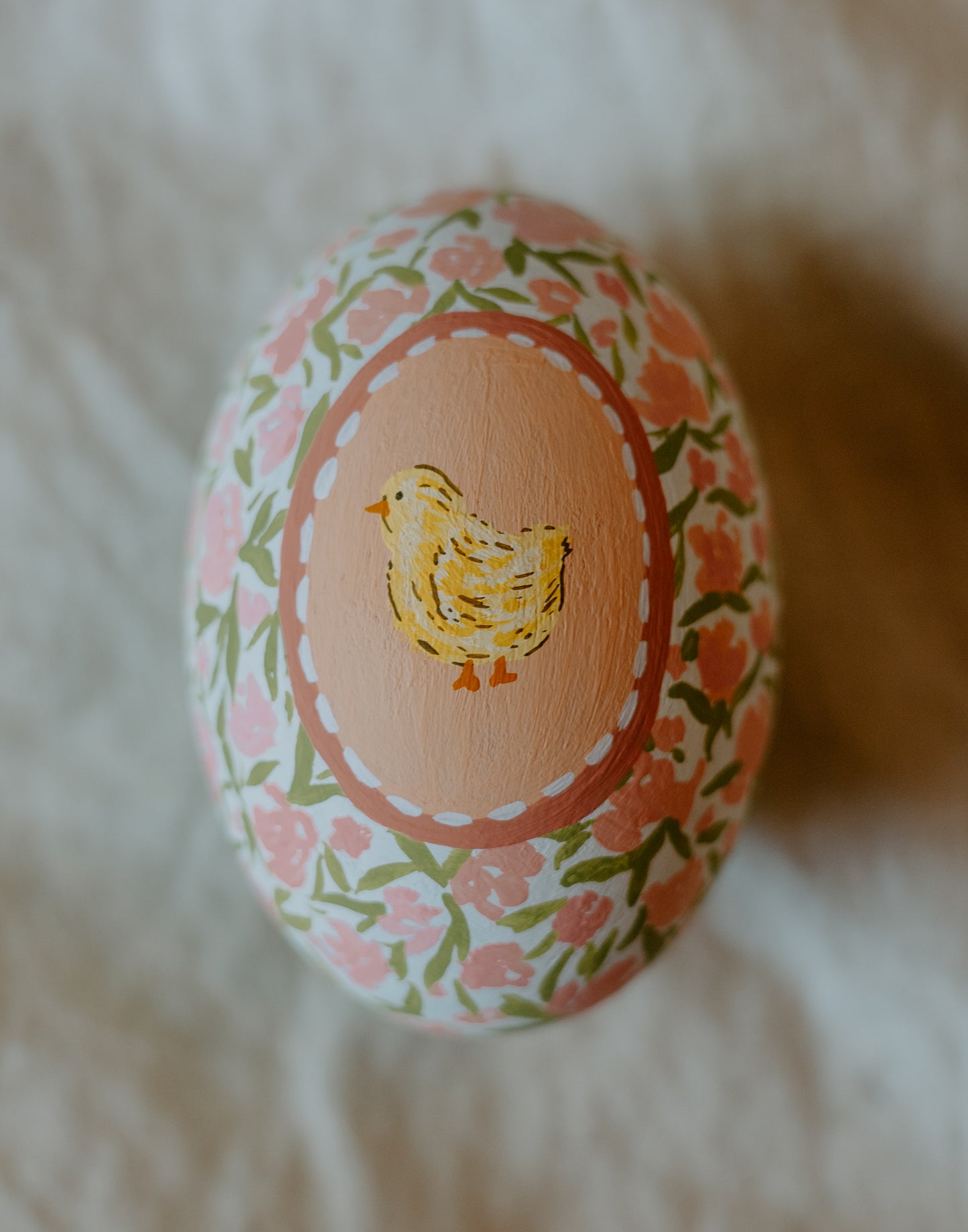 Heirloom Painted Egg- Peony
