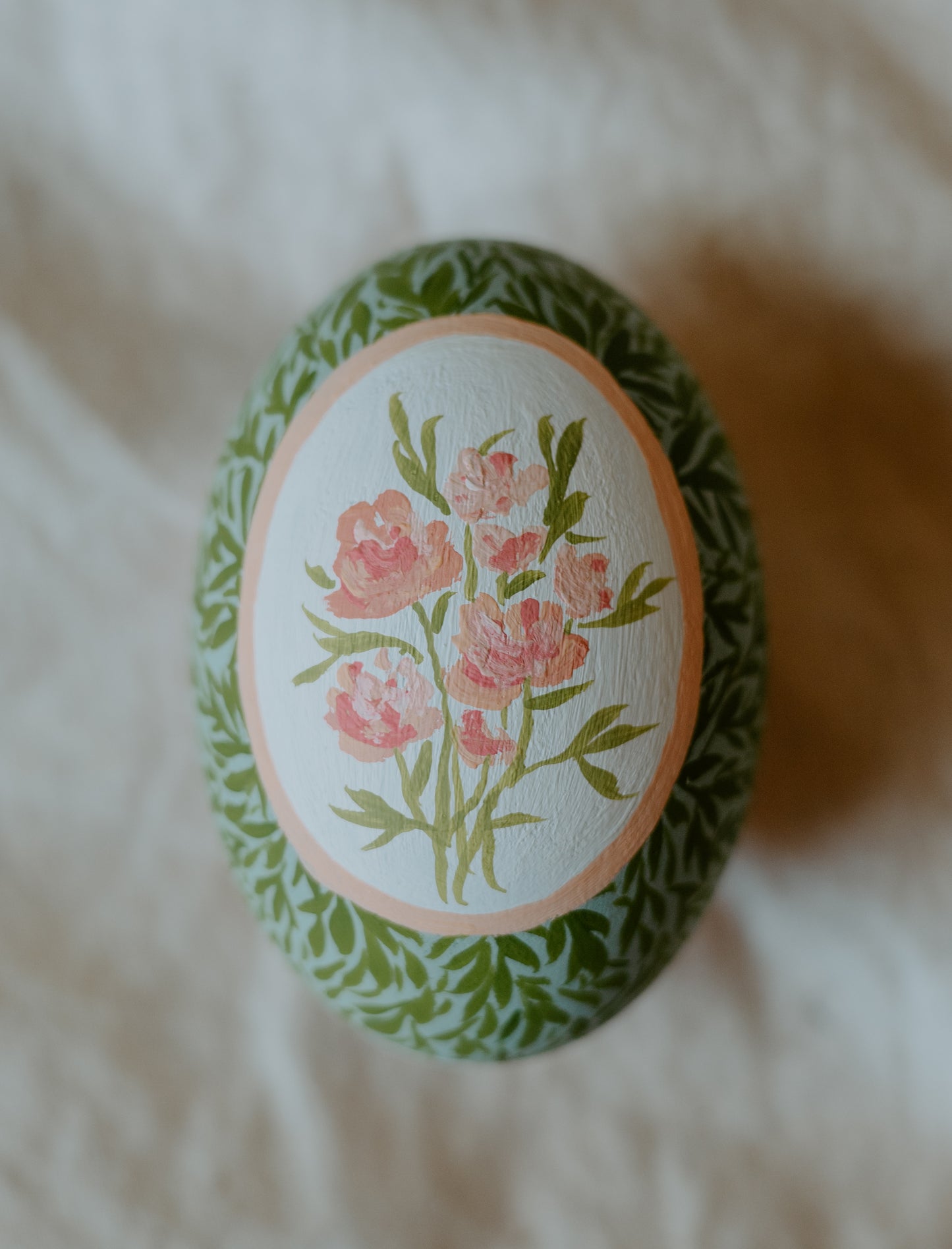 Heirloom Painted Egg- Peony