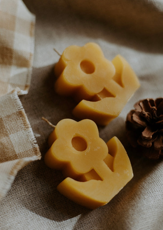 Beeswax Candle- Flower Set