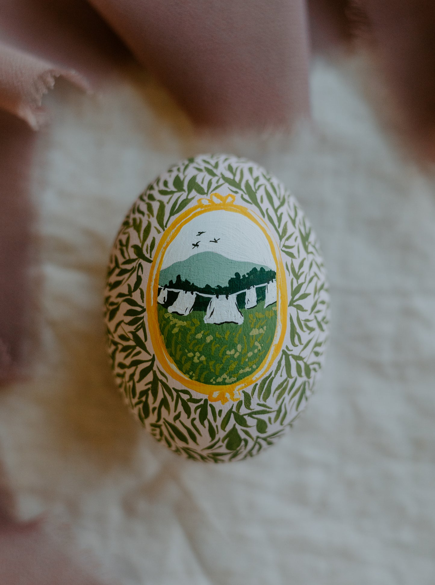 Heirloom Painted Egg- Cheery Duck
